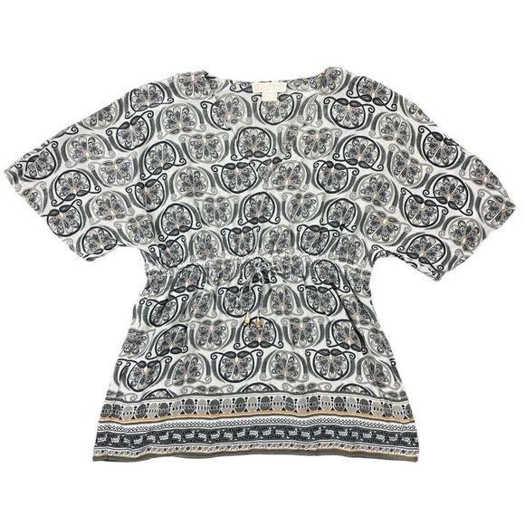MICHAEL Michael Kors Tops - Michael Michael kors silk abstract geometric paisley like print tie waist tunic